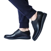 Erkek Hakiki Deri Siyah Günlük Ayakkabı - 3