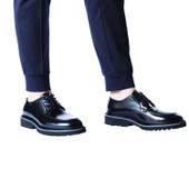 Erkek Hakiki Siyah Açma Deri Loafer Ayakkabı - 7