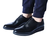 Erkek Hakiki Deri Siyah Günlük Ayakkabı - 6