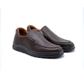 Erkek Ortopedik İç Dış Komple Deri Ultra Rahat Günlük Comfort Ayakkabı 3000-4 Kahverengi - 2