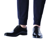 Erkek Hakiki Deri Siyah Klasik Ayakkabı - 6