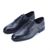 Erkek Hakiki Deri Lacivert Klasik Ayakkabı - 3