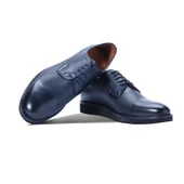 Erkek Hakiki Deri Lacivert Günlük Ayakkabı - 4