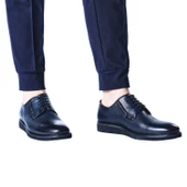 Erkek Hakiki Deri Lacivert Günlük Ayakkabı - 5