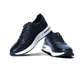 Erkek Hakiki Deri Siyah Spor Ayakkabı - 4