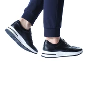 Erkek Hakiki Deri Siyah Spor Ayakkabı - 6