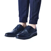 Erkek Hakiki Deri Lacivert Günlük Ayakkabı - 6