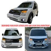 Ford Transit Connect 2002-2013 Uyumlu Üniversal Mercekli Angel Sis Farı Metal Su Geçirmez 76 mm Sarı Halkalı Gündüz Farı Angel Eyes 2 Adet - 3