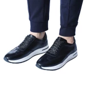 Erkek Hakiki Deri Siyah Spor Ayakkabı - 5