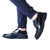 Erkek Hakiki Açma Deri Siyah Günlük Loafer Ayakkabı - 3