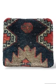 - Art Deco Bohem Halı El Dokuması Vintage Kırlent Minder 30x30cm [017] thumbnail 1
