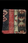 Art Deco Eskitme El Dokuması Vintage Halı Kilim Kırlent Minder Kılıfı 30x30cm - 2