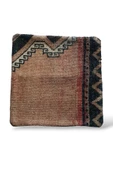 - Art Deco Bohem Halı El Dokuması Vintage Kırlent Minder 40x40cm [0115] - 2