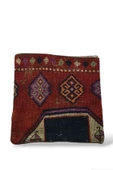 Şok Fiyat ! Açılışa Özel %50 Off ! Art Deco El Dokuması Halı Vintage Kırlent Minder 40x40cm (0143) - 2