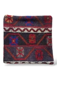 - Art Deco Bohem Halı El Dokuması Vintage Kırlent Minder 40x40cm (0105) - 3