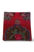 Art Deco Bohem Halı El Dokuması Vintage Kırlent Minder 40x40cm 198 thumbnail 1