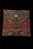 Art Deco Bohem Halı El Dokuması Vintage Kırlent Minder 40x40cm 198 thumbnail 3