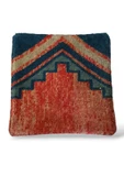 - Açılış Özel Fiyat Art Deco Bohem Halı El Dokuması Vintage Kırlent Minder 40x40cm 198 thumbnail 1
