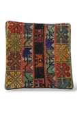 Art Deco Bohem Halı El Dokuması Vintage Kırlent Minder 40x40cm 198 thumbnail 1