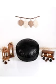 - El Yapımı Hakiki Deri Orijinal Bohem Ottoman Puf Minder 60cm - 3