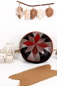 Şok Fiyat Açılışa Özel %50 Off! Art Deco El Yapımı Hakiki Deri Orijinal Bohem Ottoman Puf Minder60cm - 1
