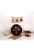 Şok Fiyat Açılışa Özel %50 Off! Art Deco El Yapımı Hakiki Deri Orijinal Bohem Ottoman Puf Minder60cm thumbnail 4