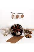 Şok Fiyat Açılışa Özel %50 Off! Art Deco El Yapımı Hakiki Deri Orijinal Bohem Ottoman Puf Minder60cm thumbnail 3