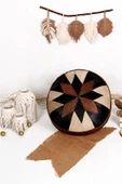 Şok Fiyat Açılışa Özel %50 Off! Art Deco El Yapımı Hakiki Deri Orijinal Bohem Ottoman Puf Minder60cm - 1
