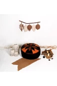 Şok Fiyat Açılışa Özel %50 Off! Art Deco El Yapımı Hakiki Deri Orijinal Bohem Ottoman Puf Minder60cm thumbnail 3