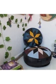 Şok Fiyat Açılışa Özel %50 Off! Art Deco El Yapımı Hakiki Deri Orijinal Bohem Ottoman Puf Minder60cm - 7