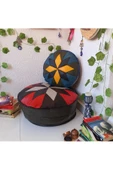 Şok Fiyat Açılışa Özel %50 Off! Art Deco El Yapımı Hakiki Deri Orijinal Bohem Ottoman Puf Minder60cm - 1