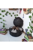 Şok Fiyat Açılışa Özel %50 Off! Art Deco El Yapımı Hakiki Deri Orijinal Bohem Ottoman Puf Minder60cm thumbnail 1