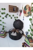 Şok Fiyat Açılışa Özel %50 Off! Art Deco El Yapımı Hakiki Deri Orijinal Bohem Ottoman Puf Minder60cm thumbnail 2