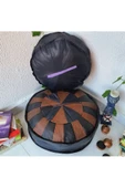 Şok Fiyat Açılışa Özel %50 Off! Art Deco El Yapımı Hakiki Deri Orijinal Bohem Ottoman Puf Minder60cm - 6