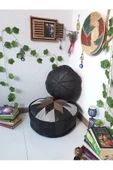 Şok Fiyat Açılışa Özel %50 Off! Art Deco El Yapımı Hakiki Deri Orijinal Bohem Ottoman Puf Minder60cm thumbnail 3