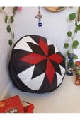 El Yapımı Hakiki Deri Orijinal Bohem Ottoman Puf Minder60cm - 6