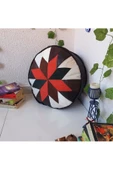 Şok Fiyat Açılışa Özel %50 Off! Art Deco El Yapımı Hakiki Deri Orijinal Bohem Ottoman Puf Minder60cm - 7