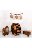 Şok Fiyat Açılışa Özel %50 Off! Art Deco El Yapımı Hakiki Deri Orijinal Bohem Ottoman Puf Minder60cm - 3