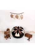 Şok Fiyat Açılışa Özel %50 Off! Art Deco El Yapımı Hakiki Deri Orijinal Bohem Ottoman Puf Minder60cm thumbnail 4