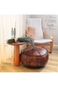 Iskandinav El Yapımı Hakiki Deri Ottoman Bohem Puf Minder 60x27cm (DOLGUSUZ GÖNDERİLECEKTİR) - 5