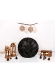 Dolgulu ! Özel Seri El Yapımı Hakiki Deri Orijinal Ottoman Leopar Desenli Deluxe Puf Minder 60x30cm - 3