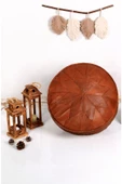 Iskandinav El Yapımı Hakiki Deri Ottoman Bohem Puf Minder 60x27cm (DOLGUSUZ GÖNDERİLECEKTİR) - 3