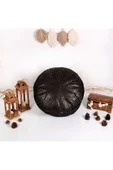 Dolgulu! Art Deco El Yapımı Hakiki Deri Orijinal Bohem Ottoman Puf Minder 60x30cm 'özel Seri' - 1