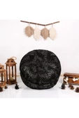 Dolgulu ! Özel Seri El Yapımı Hakiki Deri Orijinal Ottoman Leopar Desenli Deluxe Puf Minder 60x30cm - 1