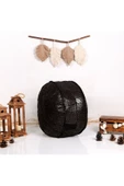 Dolgulu! Art Deco El Yapımı Hakiki Deri Orijinal Bohem Ottoman Puf Minder 60x30cm 'özel Seri' - 3
