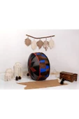 Şok Fiyat Açılışa Özel %50 Off! Art Deco El Yapımı Hakiki Deri Orijinal Bohem Ottoman Puf Minder60cm - 2