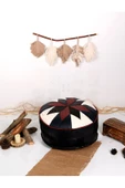 Şok Fiyat Açılışa Özel %50 Off! Art Deco El Yapımı Hakiki Deri Orijinal Bohem Ottoman Puf Minder60cm thumbnail 4