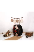 Şok Fiyat Açılışa Özel %50 Off! Art Deco El Yapımı Hakiki Deri Orijinal Bohem Ottoman Puf Minder60cm thumbnail 3