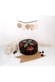 Şok Fiyat Açılışa Özel %50 Off! Art Deco El Yapımı Hakiki Deri Orijinal Bohem Ottoman Puf Minder60cm - 3