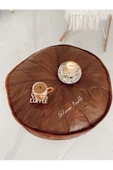 Şok Fiyat Açılışa Özel %50 Off! Art Deco El Yapımı Hakiki Deri Orijinal Bohem Ottoman Puf Minder60cm thumbnail 4